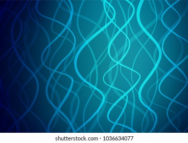 Dark BLUE vector natural abstract texture. Creative illustration in blurred style with doodles and Zen tangles. Brand-new design for your business.