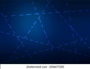 Dark BLUE vector natural abstract pattern. Glitter abstract illustration with doodles and Zen tangles. The best blurred design for your business.
