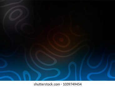 Dark BLUE vector natural abstract pattern. Modern geometrical abstract illustration with doodles. The template can be used as a background for cell phones.