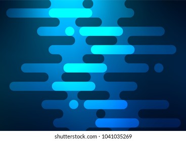 Dark BLUE vector natural abstract background. Modern geometrical abstract illustration with doodles. The textured pattern can be used for website.