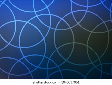 Dark BLUE vector natural abstract texture. Shining colored illustration with doodles in Zen tangle style. The elegant pattern can be used as a part of a brand book.