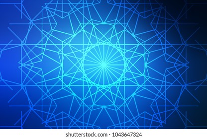 Dark BLUE vector natural abstract pattern. Creative illustration in blurred style with doodles made by child. The template can be used as a background for cell phones.
