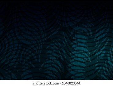 Dark BLUE vector natural abstract texture. Shining colored illustration with doodles in Zen tangle style. The doodle design can be used for your web site.