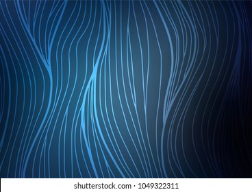 Dark BLUE vector natural abstract pattern. Colorful illustration in abstract style with doodles and Zen tangles. The elegant pattern can be used as a part of a brand book.