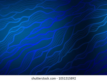 Dark BLUE vector natural abstract texture. A completely new color illustration in doodle style. Brand-new style for your business design.