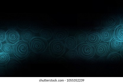 Dark BLUE vector natural abstract pattern. Blurred decorative design in Indian style with roses. The pattern can be used for coloring books and pages for kids.