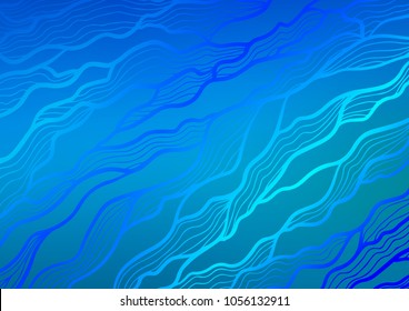 Dark BLUE vector natural abstract background. Glitter abstract illustration with doodles and Zen tangles. The elegant pattern can be used as a part of a brand book.