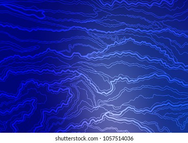 Dark BLUE vector natural abstract template. Colorful abstract illustration with lines in Asian style. The elegant pattern can be used as a part of a brand book.