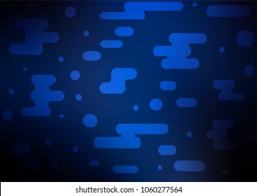 Dark BLUE vector natural abstract pattern. Ethnic elegant natural pattern with gradient. Hand painted design for web, leaflet, textile.