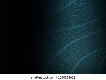 Dark BLUE vector natural abstract texture. Decorative shining illustration with doodles on abstract template. The pattern can be used for wallpapers and coloring books.