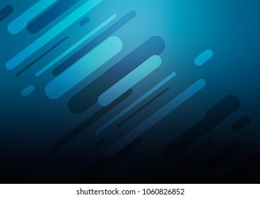 Dark BLUE vector natural abstract template. Decorative shining illustration with doodles on abstract template. The completely new template can be used for your brand book.