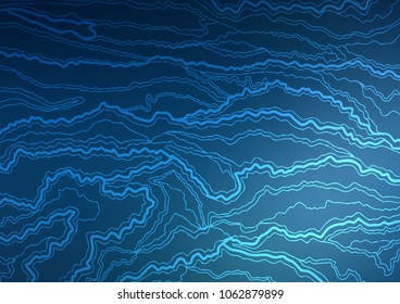 Dark BLUE vector natural abstract template. A completely new color illustration in doodle style. A completely new template for your business design.
