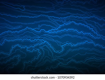 Dark BLUE vector natural abstract template. Colorful illustration in abstract style with doodles and Zen tangles. Hand painted design for web, wrapping, wallpaper.