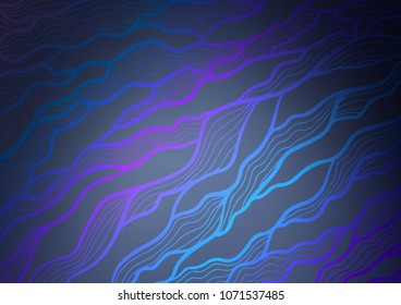 Dark BLUE vector natural abstract pattern. An elegant bright illustration with lines in Natural style. The pattern can be used for heads of websites and designs.