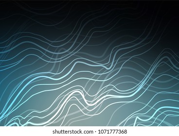Dark BLUE vector natural abstract background. Creative illustration in blurred style with doodles and Zen tangles. The doodle design can be used for your web site.