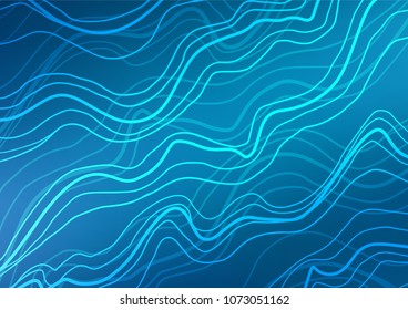 Dark BLUE vector natural abstract texture. Modern geometrical abstract illustration with doodles. The best blurred design for your business.