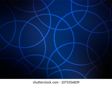 Dark BLUE vector natural abstract background. Colorful abstract illustration with lines in Asian style. The template can be used as a background for cell phones.