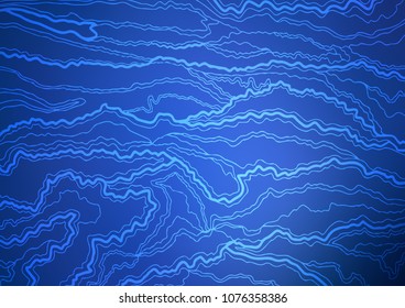 Dark BLUE vector natural abstract background. A completely new color illustration in doodle style. Hand painted design for web, leaflet, textile.