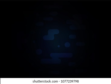 Dark BLUE vector natural abstract pattern. Brand-new colored illustration in blurry style with doodles. A new texture for your design.