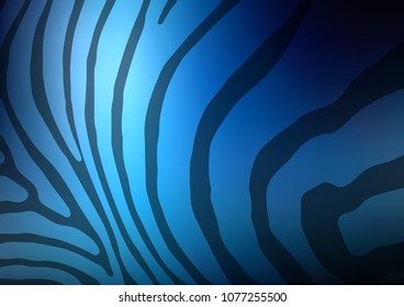 Dark BLUE vector natural abstract pattern. Colorful abstract illustration with lines in Asian style. The completely new template can be used for your brand book.