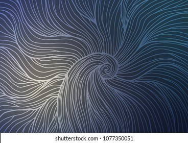 Dark BLUE vector natural abstract background. A vague abstract illustration with doodles in Indian style. The textured pattern can be used for website.