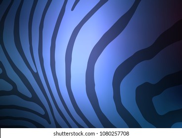 Dark BLUE vector natural abstract template. Shining colored illustration with doodles in Zen tangle style. The template can be used as a background for cell phones.