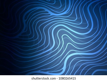 Dark BLUE vector natural abstract background. Colorful illustration in abstract style with doodles and Zen tangles. A new texture for your design.