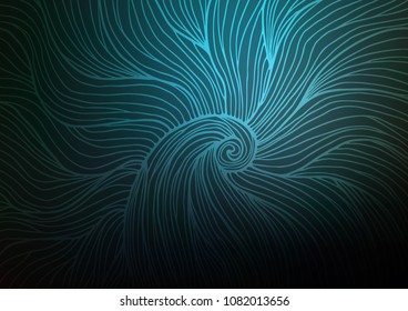 Dark BLUE vector natural abstract pattern. Modern geometrical abstract illustration with doodles. The elegant pattern can be used as a part of a brand book.