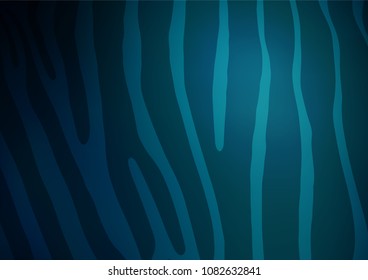 Dark BLUE vector natural abstract pattern. Decorative shining illustration with doodles on abstract template. The completely new template can be used for your brand book.