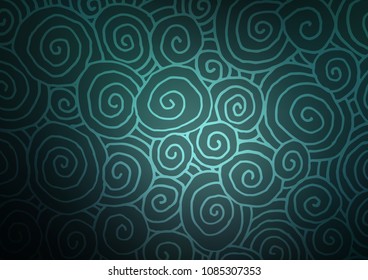 Dark BLUE vector natural abstract template. Ethnic elegant natural pattern with gradient. A new texture for your design.