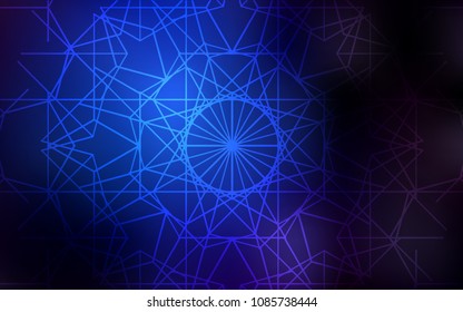Dark BLUE vector natural abstract design. Decorative shining childish illustration with doodles on abstract template. Hand painted design for web, leaflet, textile.