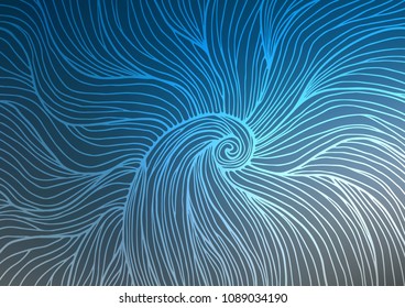 Dark BLUE vector natural abstract background. An elegant bright illustration with lines in Natural style. Hand painted design for web, leaflet, textile.