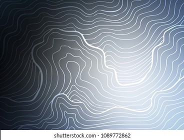 Dark BLUE vector natural abstract background. Blurred decorative design in Indian style with Zen tangles. The template can be used as a background for cell phones.