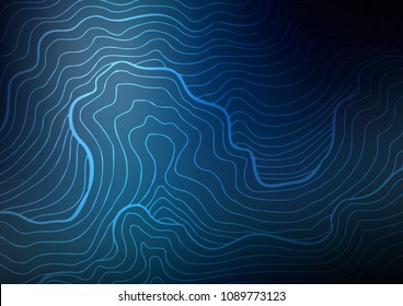 Dark BLUE vector natural abstract pattern. Modern geometrical abstract illustration with doodles. The elegant pattern can be used as a part of a brand book.