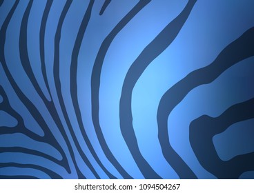 Dark BLUE vector natural abstract background. Colorful illustration in abstract style with doodles and Zen tangles. The pattern can be used for coloring books and pages for kids.