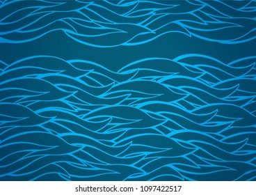 Dark BLUE vector natural abstract texture. Modern geometrical abstract illustration with doodles. The pattern can be used for coloring books and pages for kids.