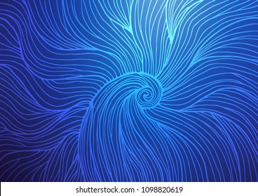 Dark BLUE vector natural abstract texture. Modern geometrical abstract illustration with doodles. Hand painted design for web, leaflet, textile.