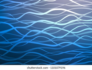 Dark BLUE vector natural abstract background. Creative illustration in blurred style with doodles and Zen tangles. Hand painted design for web, leaflet, textile.