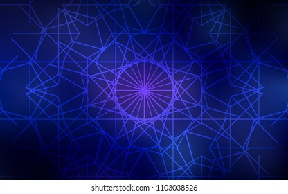 Dark BLUE vector natural abstract template. Creative illustration in blurred style with doodles made by child. The pattern can be used for heads of websites and designs.