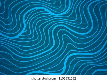 Dark BLUE vector natural abstract texture. Glitter abstract illustration with doodles and Zen tangles. The completely new template can be used for your brand book.