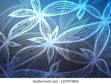 Dark BLUE vector natural abstract texture. An elegant bright illustration with lines in Natural style. Brand-new design for your business.
