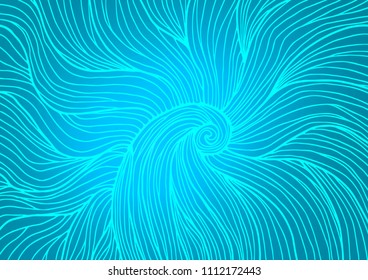 Dark BLUE vector natural abstract template. Sketchy hand drawn doodles on blurred background. Hand painted design for web, wrapping, wallpaper.