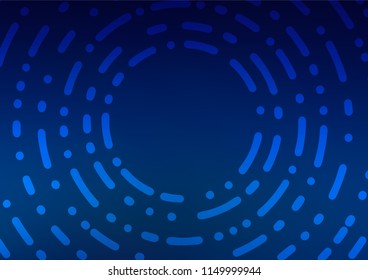 Dark BLUE vector natural abstract texture. Ethnic elegant natural pattern with gradient. Hand painted design for web, wrapping, wallpaper.