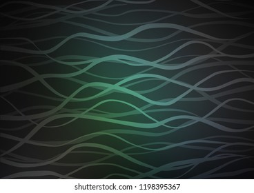 Dark BLUE vector natural abstract template. Creative illustration in blurred style with doodles and Zen tangles. The pattern can be used for wallpapers and coloring books.