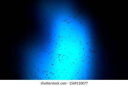 Dark BLUE vector natural abstract background. A completely new color illustration in doodle style with roses. The pattern can be used for coloring books and pages for kids.
