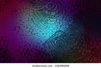 Dark BLUE vector natural abstract pattern. Glitter abstract illustration with doodles and flowers. Brand-new design for your business.