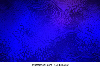 Dark BLUE vector natural abstract design. Creative illustration in blurred style with flowers. The best blurred design for your business.