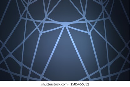 Dark BLUE vector natural abstract template. A completely new color illustration in doodle style drawn by child. The template can be used as a background for cell phones.