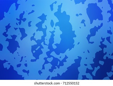 Dark BLUE vector natural abstract template. Brand-new colored illustration in blurry style with doodles drawn by child. Brand-new style for your business design.