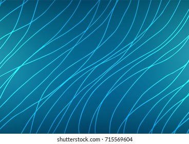 Dark BLUE vector natural abstract background. Glitter abstract illustration with doodles and zentagles. The elegant pattern can be used as a part of a brand book.